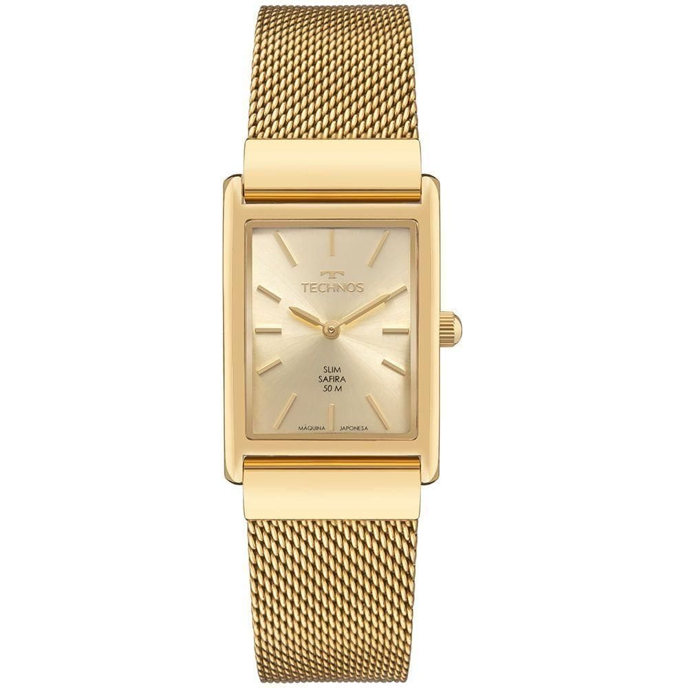 Relógio Technos Masculino Slim Dourado - Gl22ap/1x
