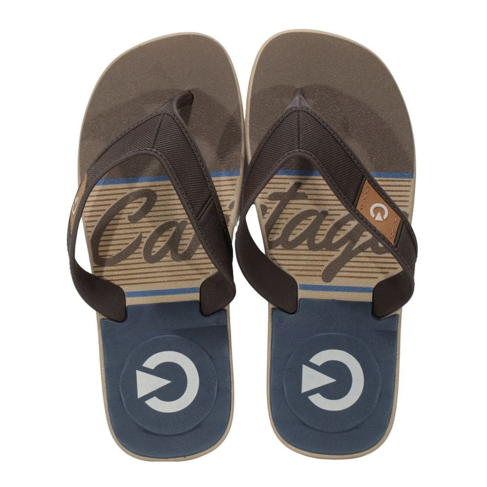Chinelo Cartago 10738 Dakar Bege/Marrom/Azul
