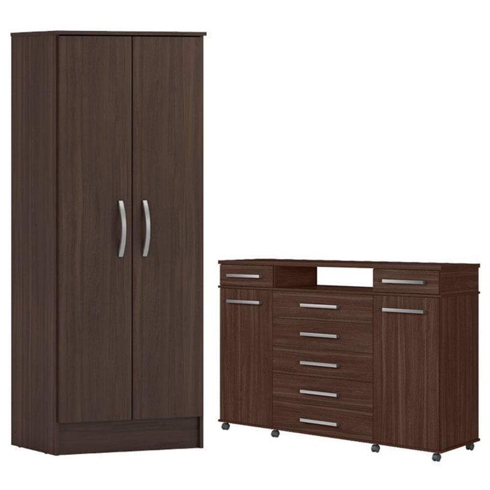 Cômoda London e Multiuso Viena Café Touch - Demóbile