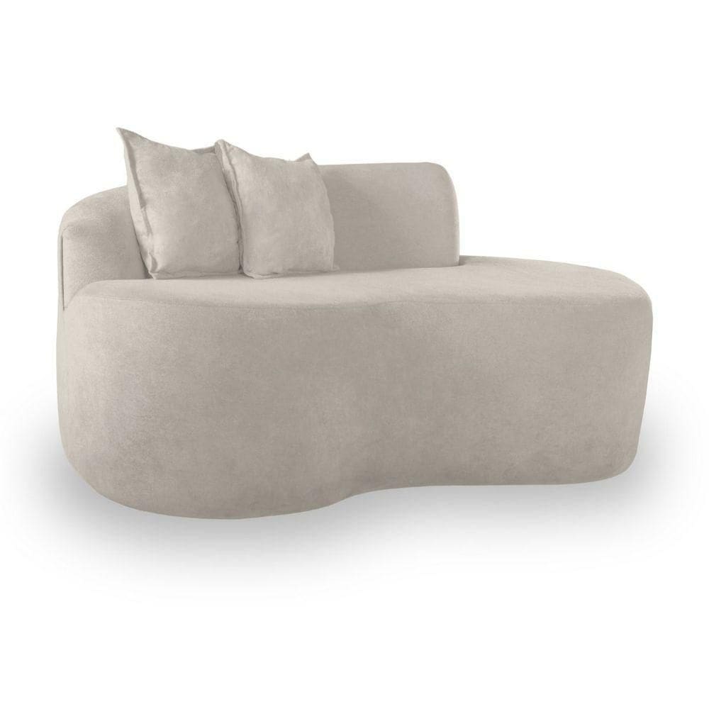 Sofá Orgânico Sala E Recepção Bouclé Cor:bege