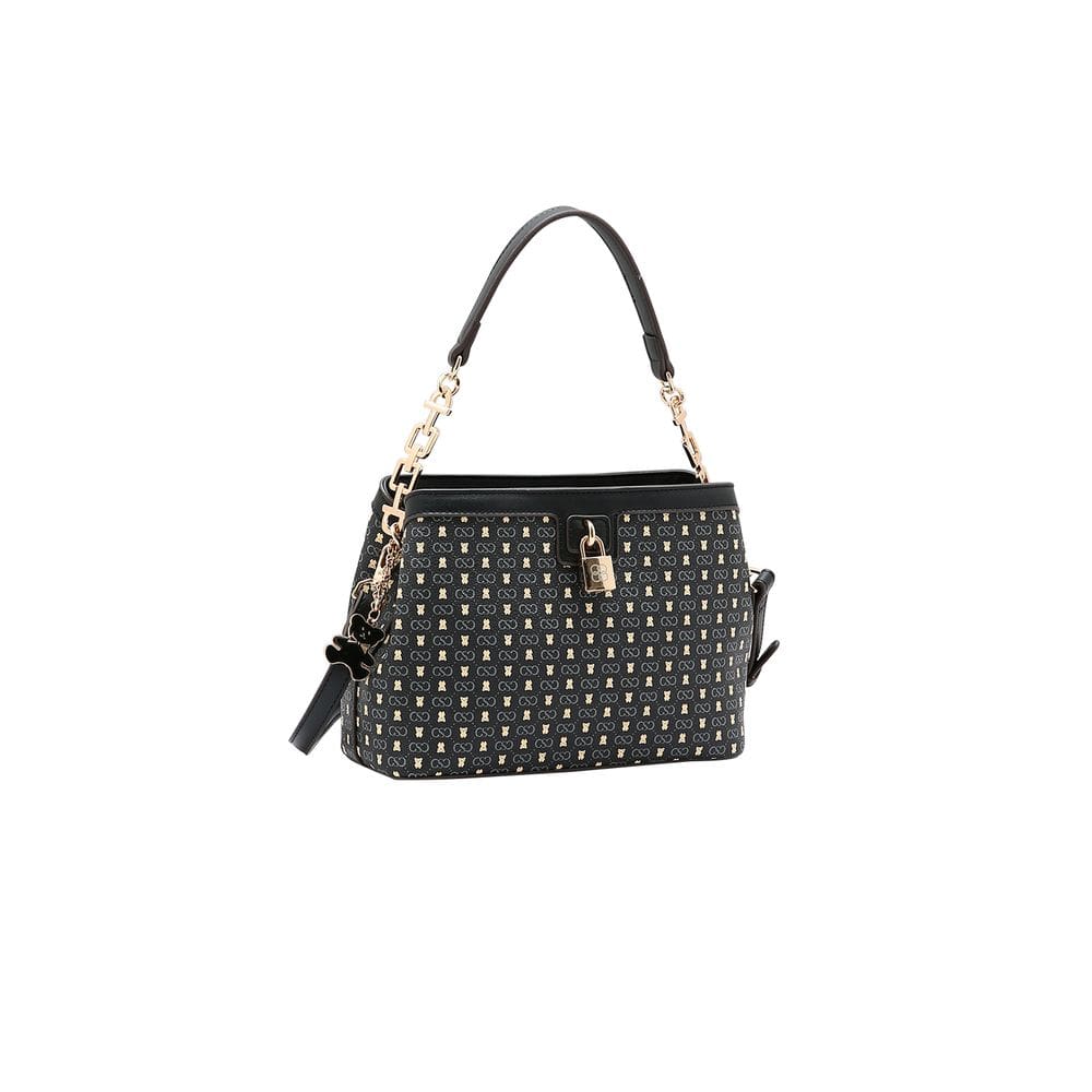 Bolsa Feminina Chenson Monograma Baby Urso - Alça de Mão - Preto  3485368