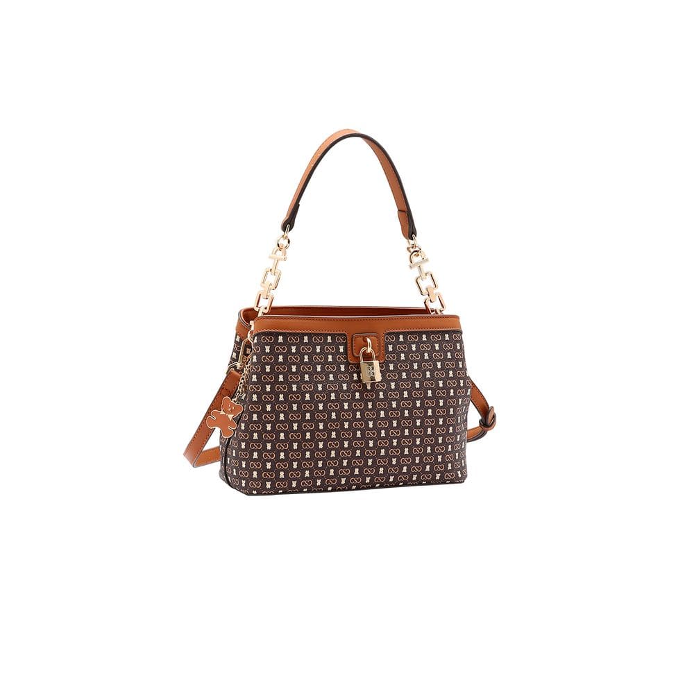 Bolsa Feminina Chenson Monograma Baby Urso - Alça de Mão - Café  3485368