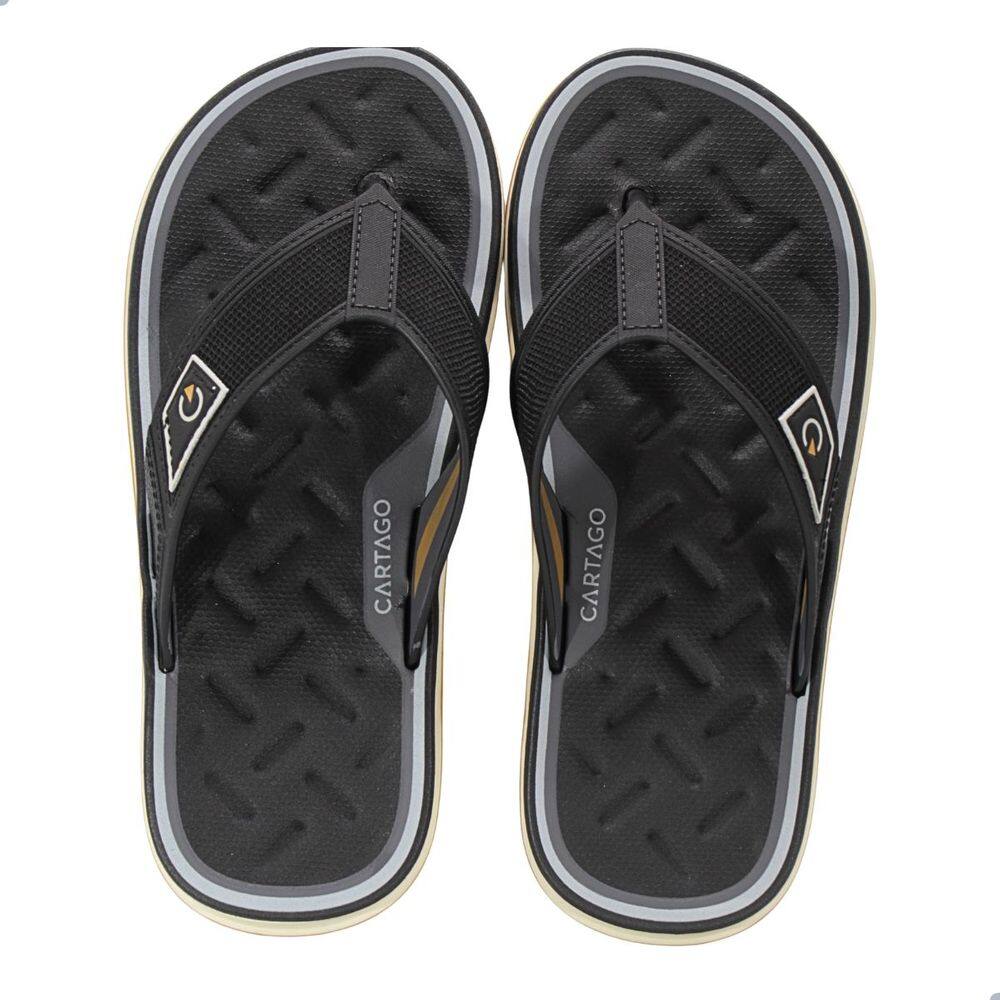 Chinelo Cartago 12308 Malaga Sport Bege/Amarelo/Preto