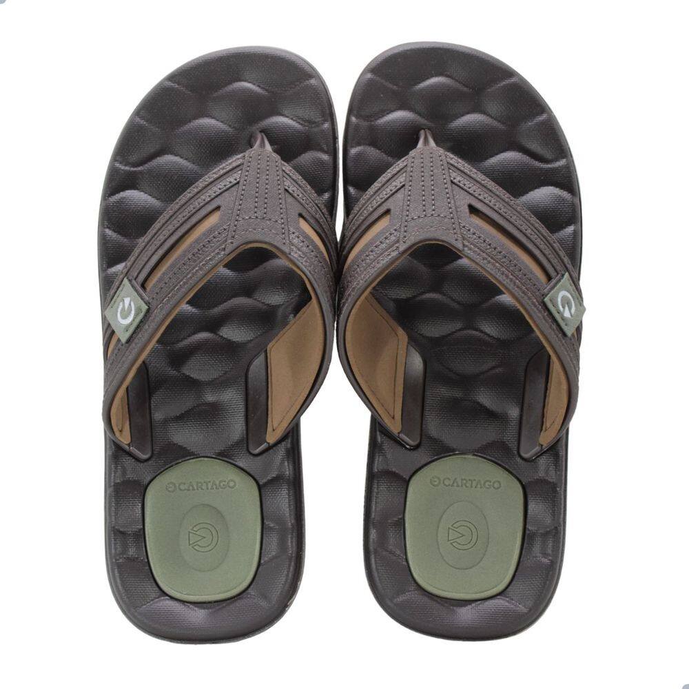 Chinelo Cartago 12530 Egeu IV Bege/Marrom/Verde