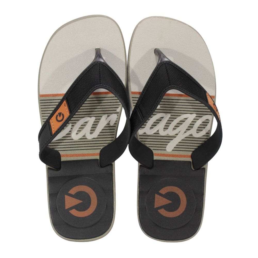 Chinelo Cartago Dakar Cinza/Preto/Bege