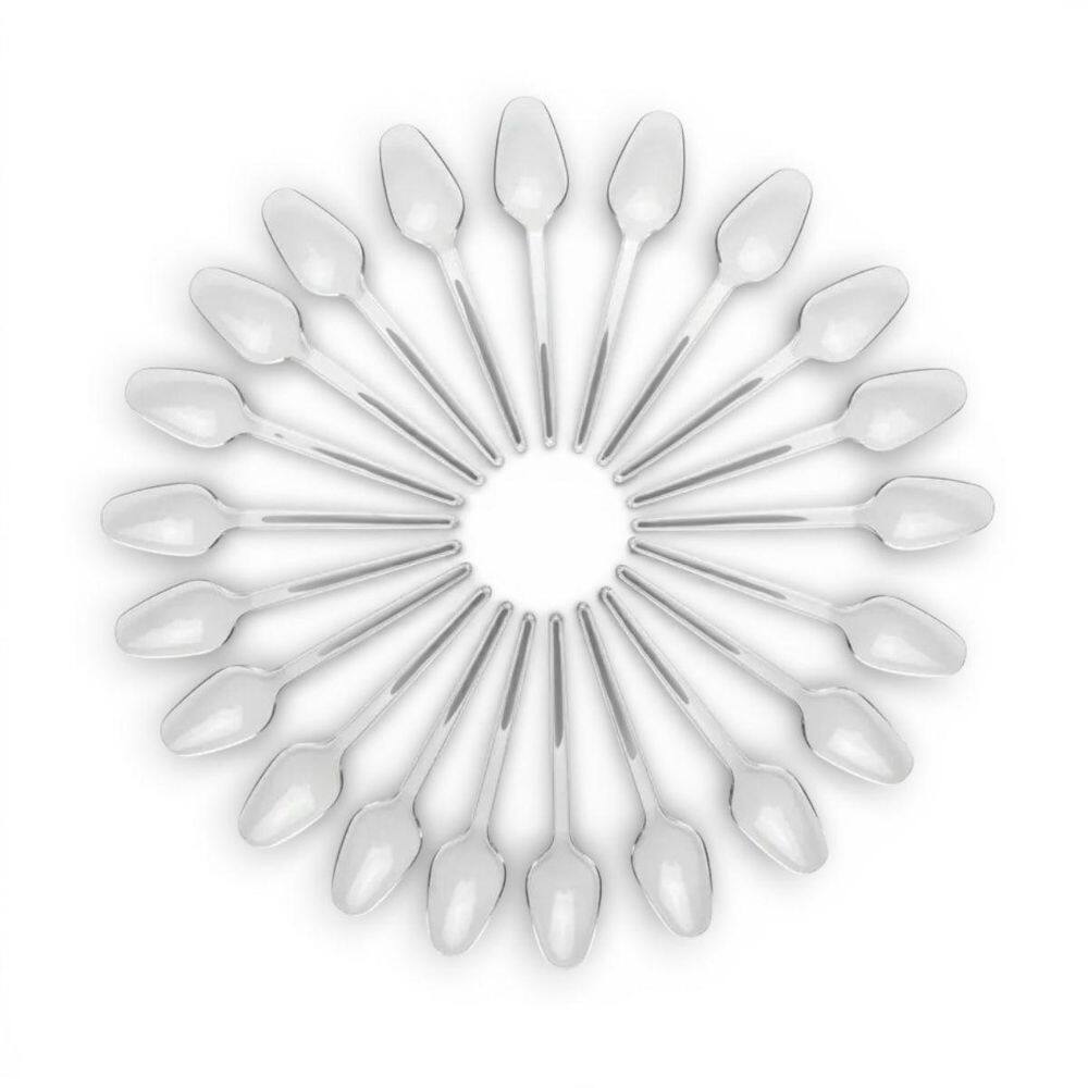 Kit 100 Mini Colher Transparente 8Cm Descartável Brigadeiro