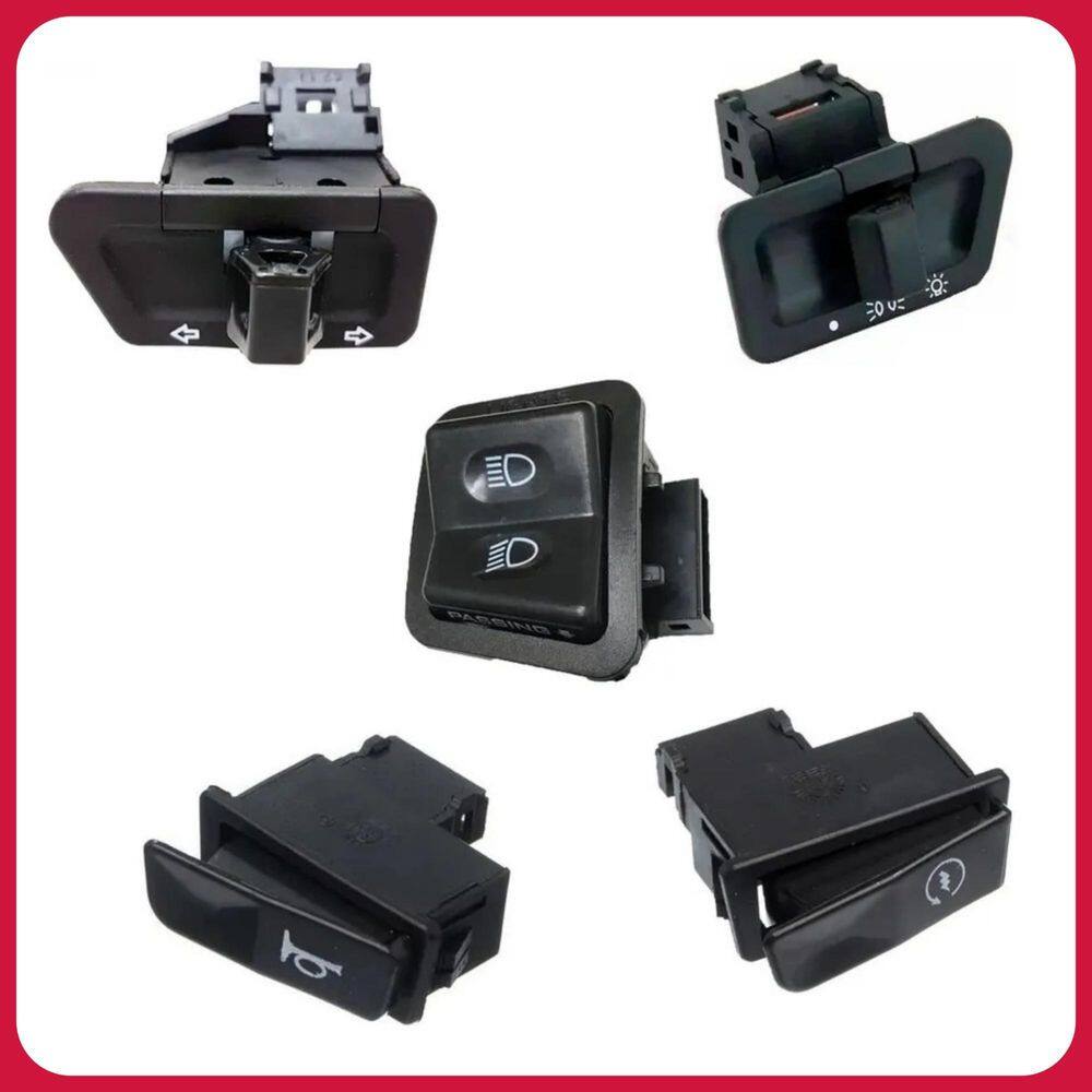 Kit 5 Botões Farol Pisca Buzina Seta Partida Burgman 125