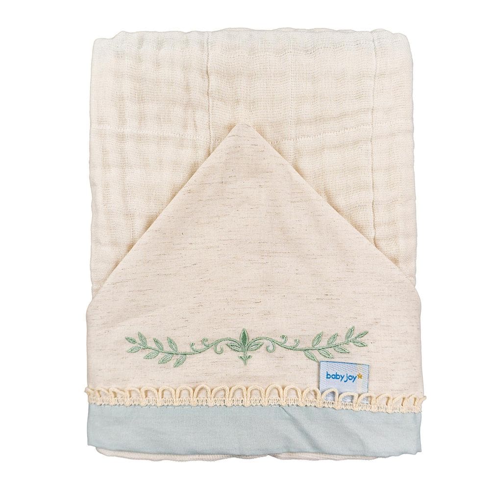 Toalha Soft Lisa com Capuz de Centro Bordado e Ponto Curva