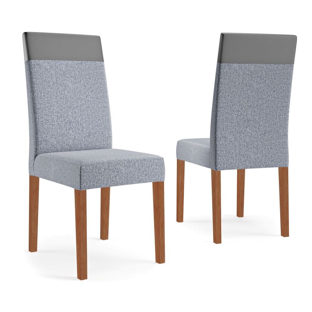 Conjunto 2 Cadeiras Estofadas Paris Madetal