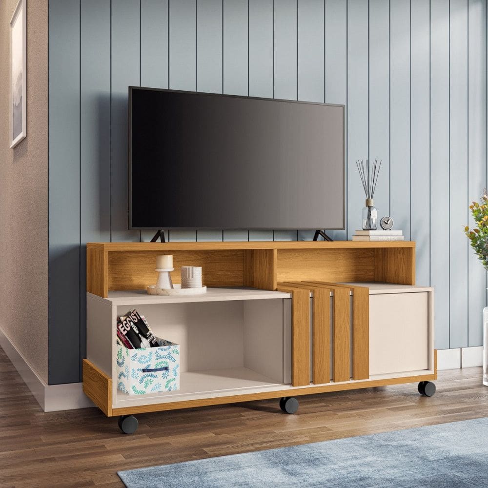 Rack para TV ate 50 Polegadas Ripado 1 Porta Graci 1.3 HB Moveis