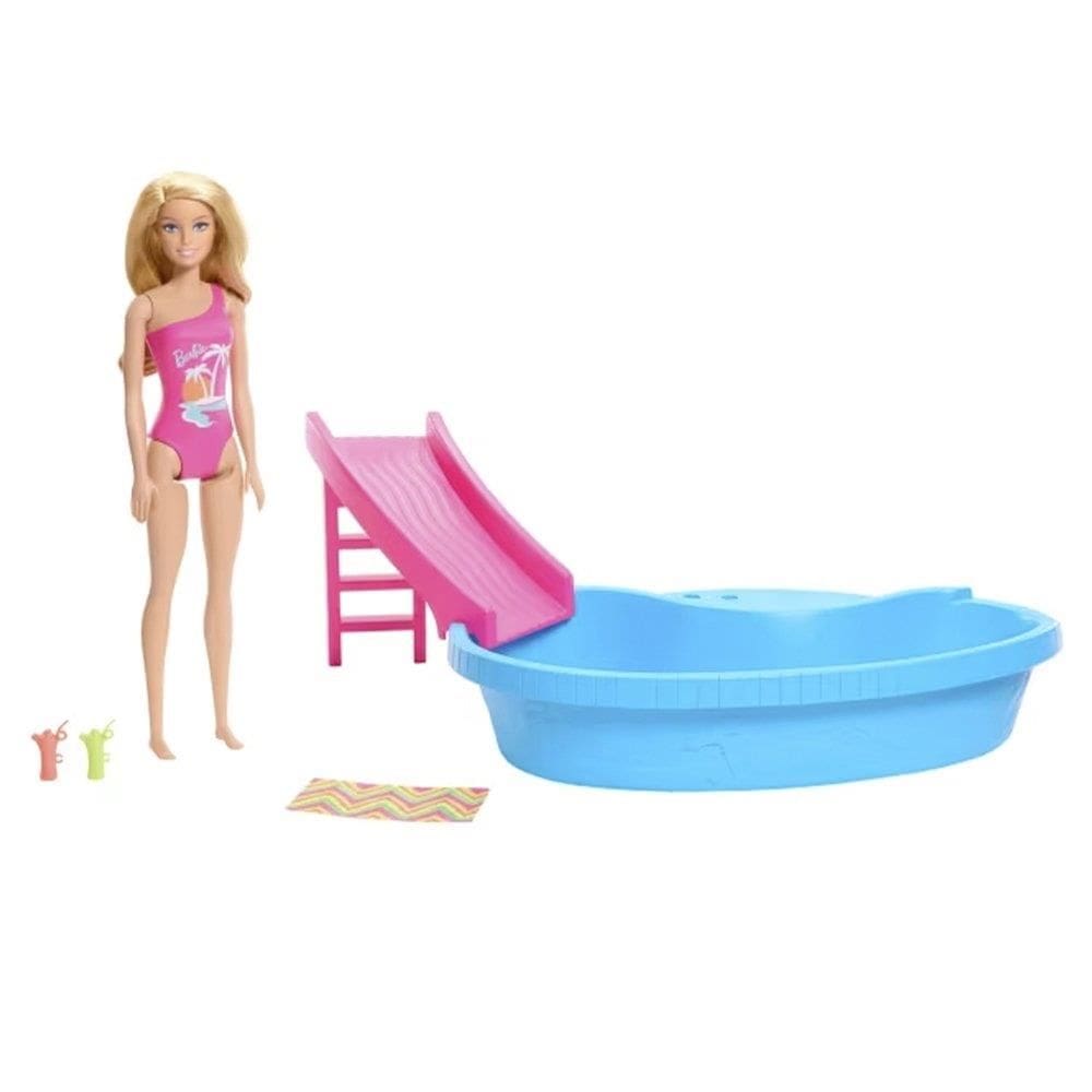 Boneca Mattel Barbie HRJ74 Piscina Glam com Maio Rosa