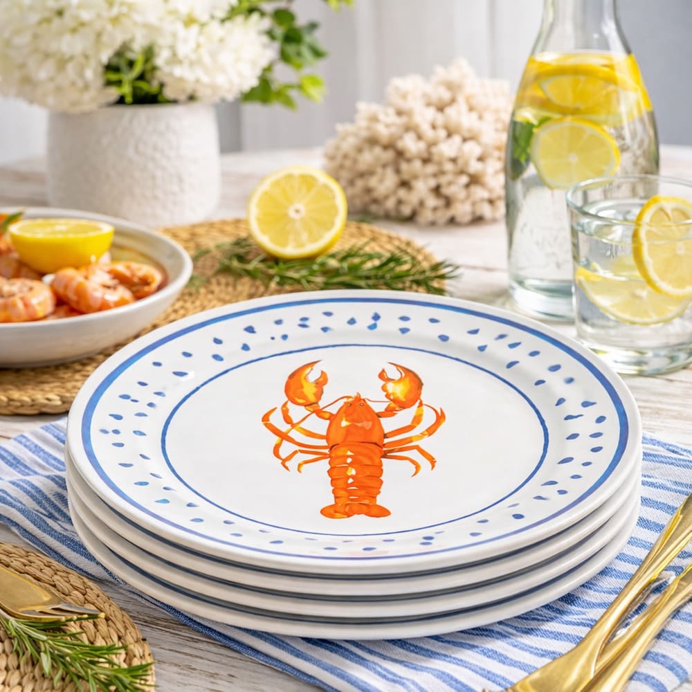 Prato Raso Melamina 28d Oceano Offwhite (Kit 6)