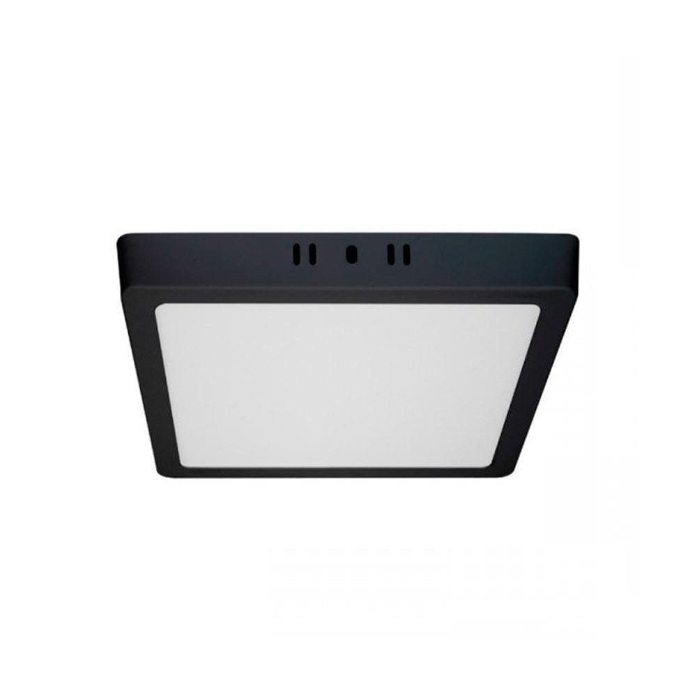 Painel Led Sobrepor Slim Quadrado 29Cm 6500K Blumenau Preto