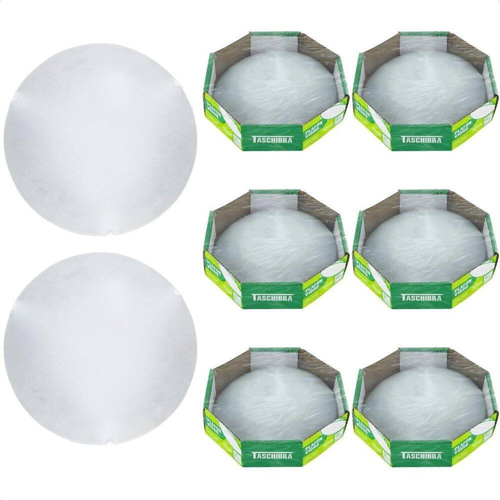 Kit 8 Plafon Taschibra Jurerê 30Cm Redondo Led 6500K Bivolt