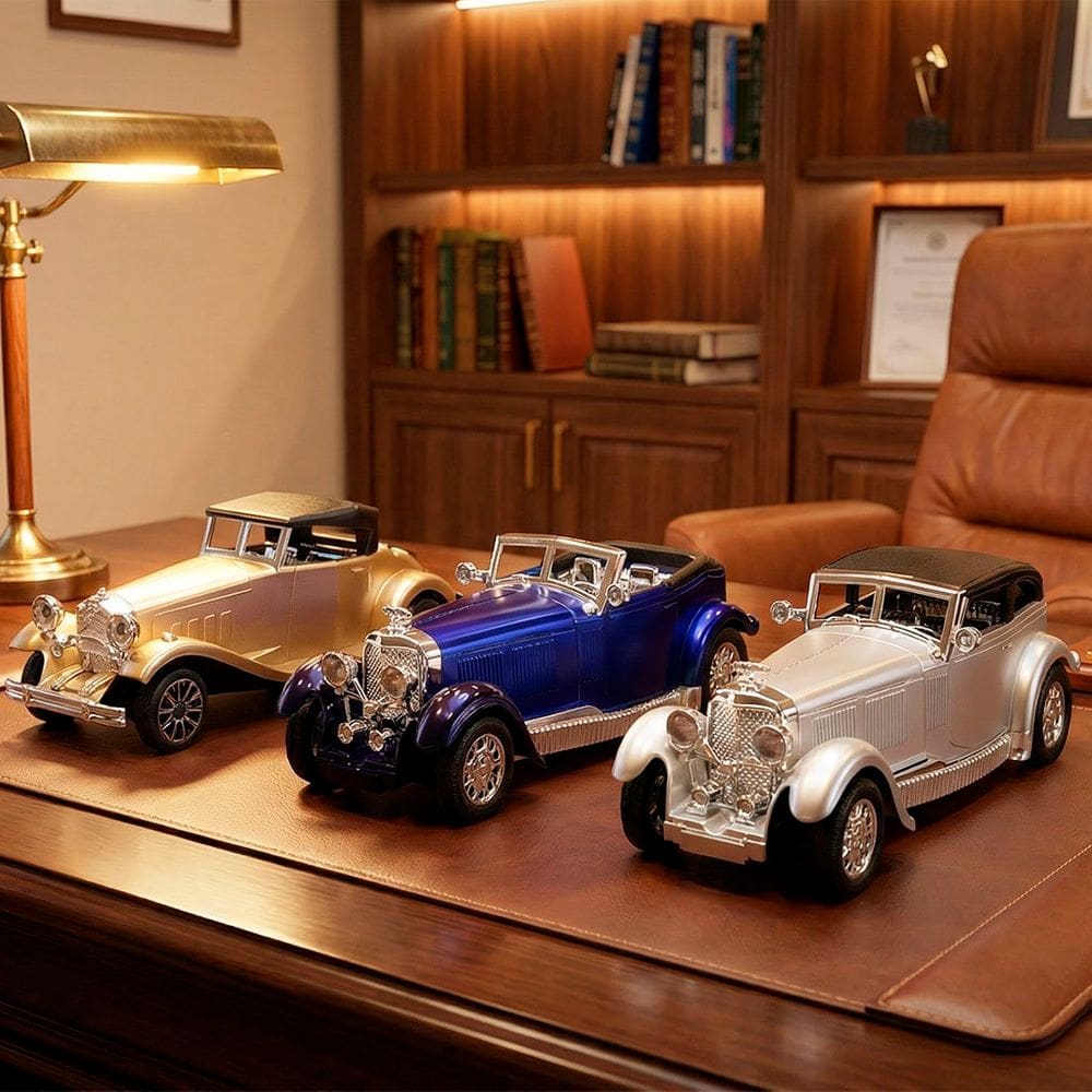 Carro Miniatura Antigo Clássic Fricção Colecionável Kit 3pçs