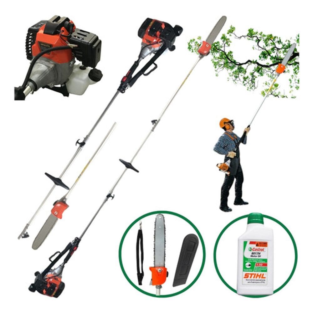 Podador De Galhos C/ Alongador Importway 52c + Oleo Stihl 2t