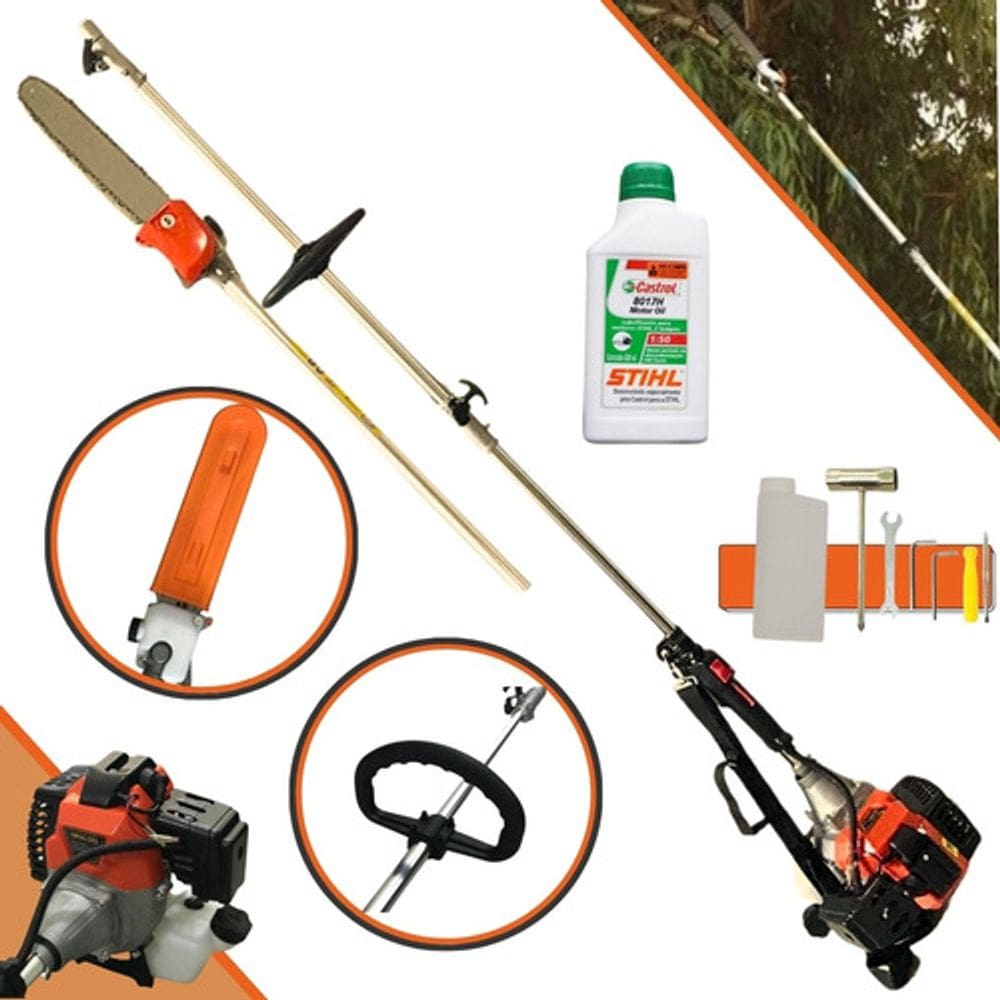Podador De Galhos + Alongador Importway 52cc + Óleo Stihl 2t