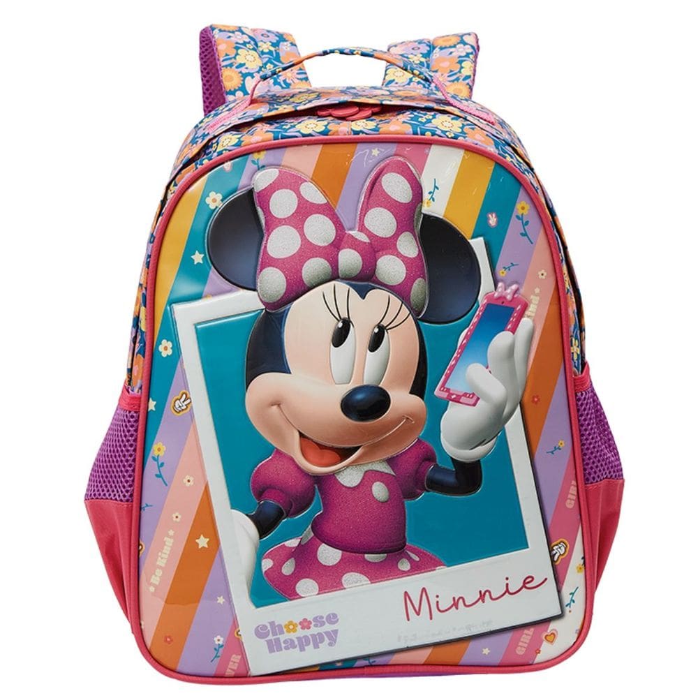 Mochila Minnie Rosa Infantil Oficial Disney Escolar 2026