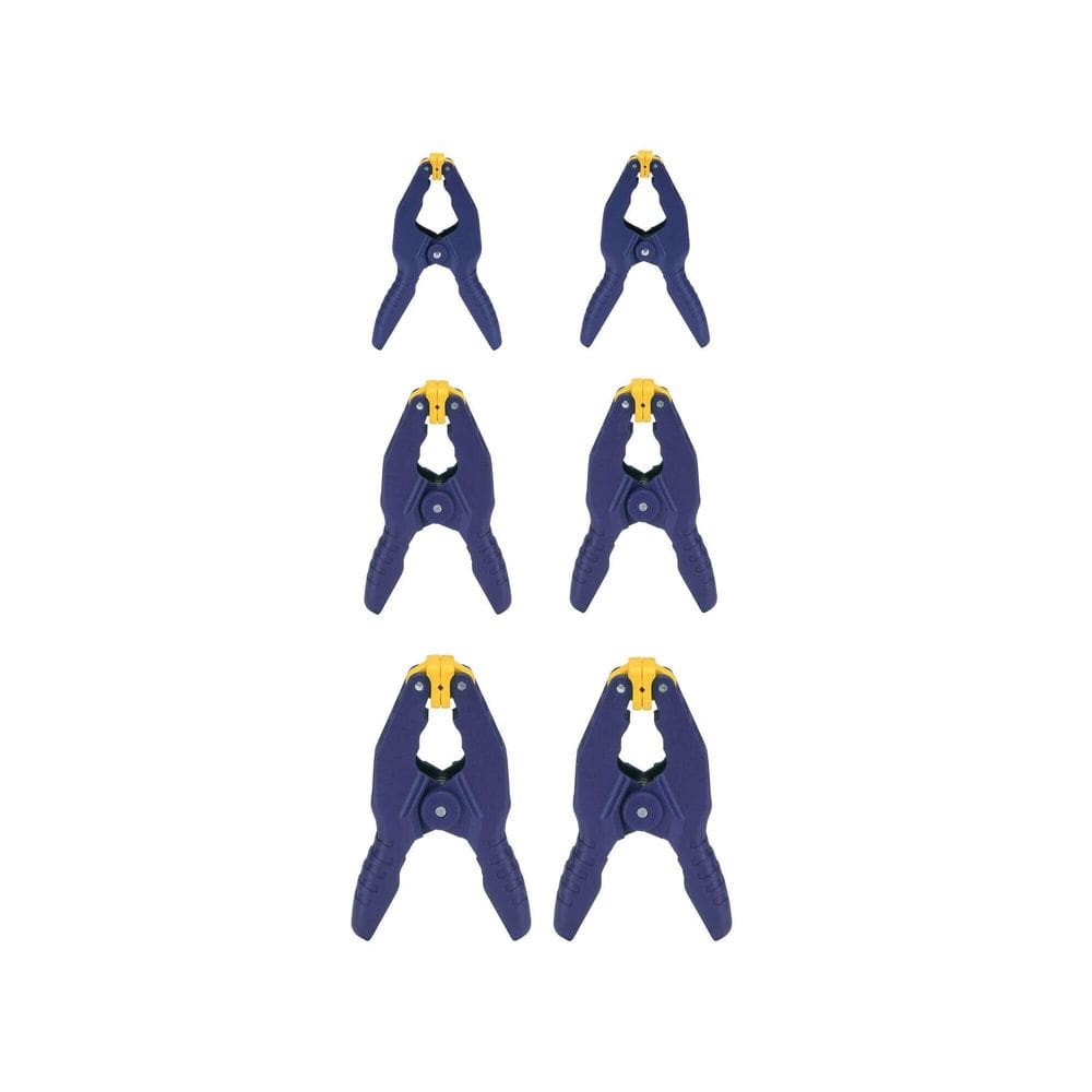 Braçadeiras de mola IRWIN QUICK-GRIP para marcenaria, pacote com 6