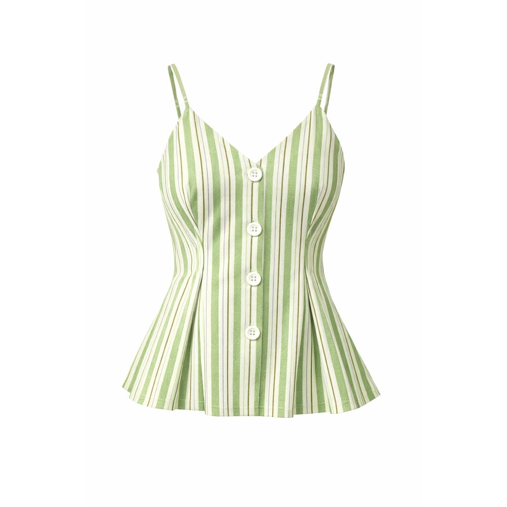 Blusa Feminina Tricoline Listrada Decote V Elegante Moderna