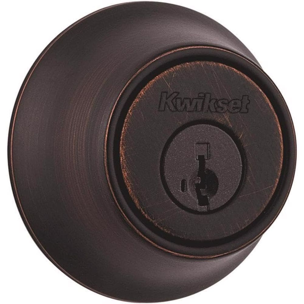 Deadbolt Kwikset SmartKey Security Venetian Bronze Metal