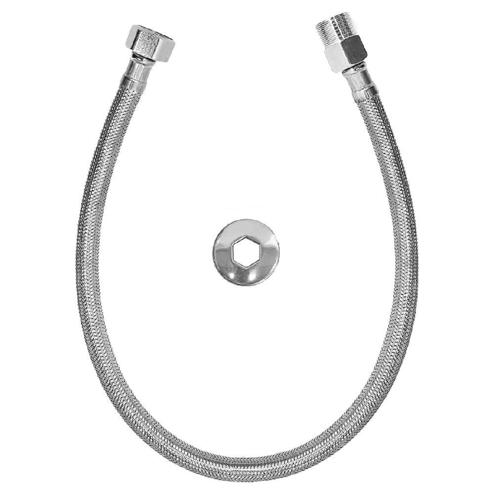 Flexível Trancado Inox 1/2x60cm com Niple cromado - VLL350IWG - ESTEVES
