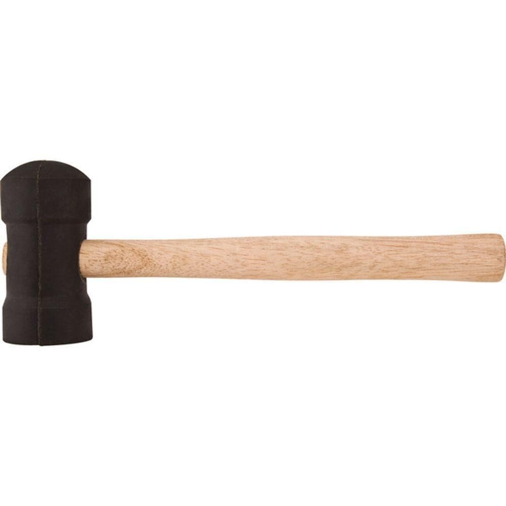 Martelo Borracha 40mm Preto Cabo Madeira Vonder