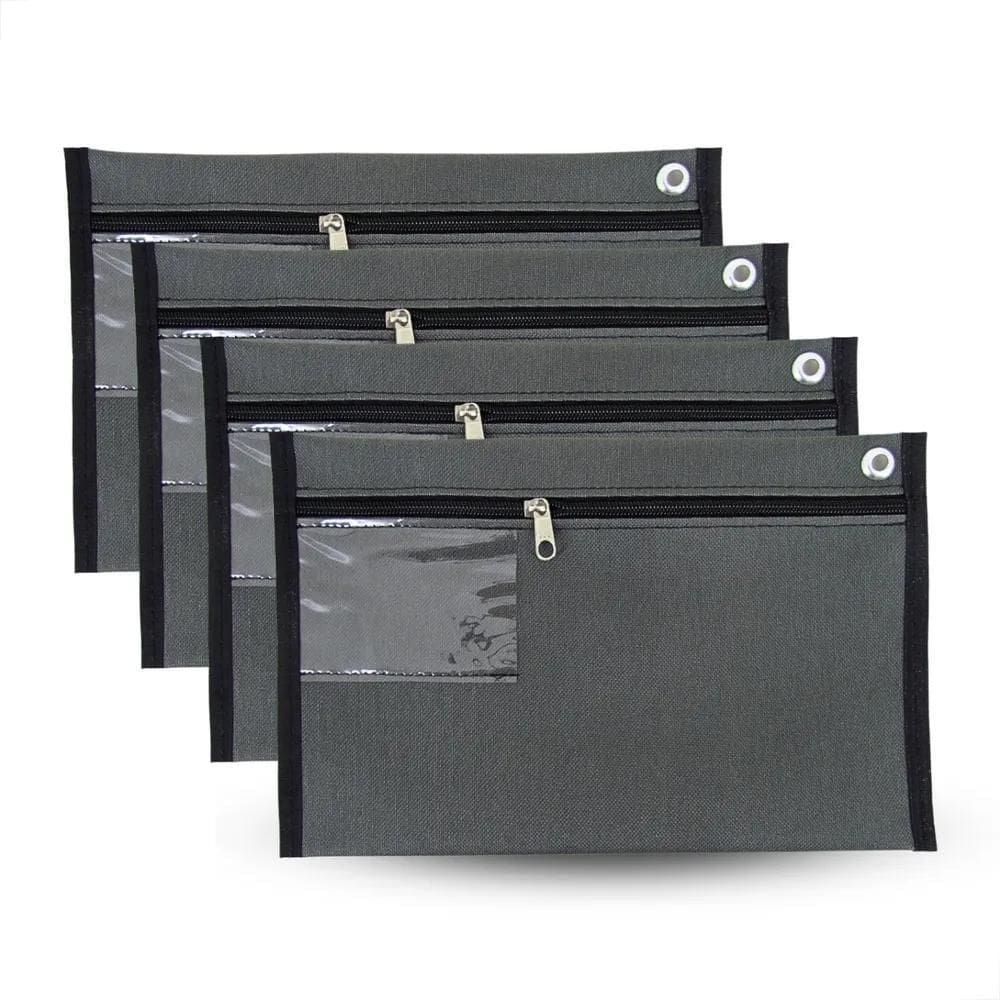 4 Malotes Pasta Documentos Escritório Contabil Cinza-Escuro