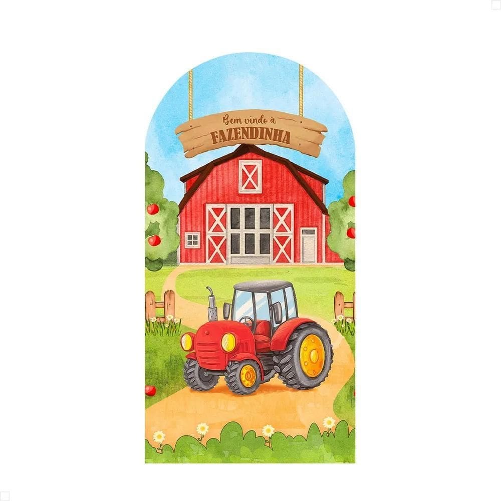 Capa Painel Romano Sublimado C/Elástico 2 Fazendinha Aquarel