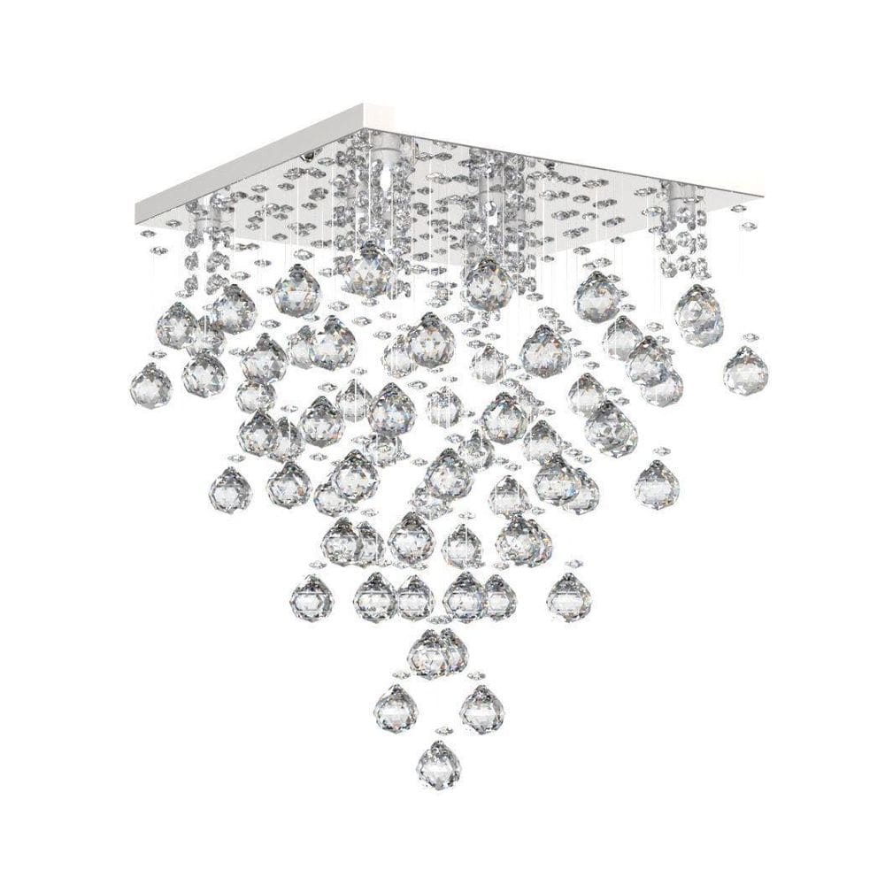 Lustre De Cristal 42Cm De Estar Mesa Jantar Living L301