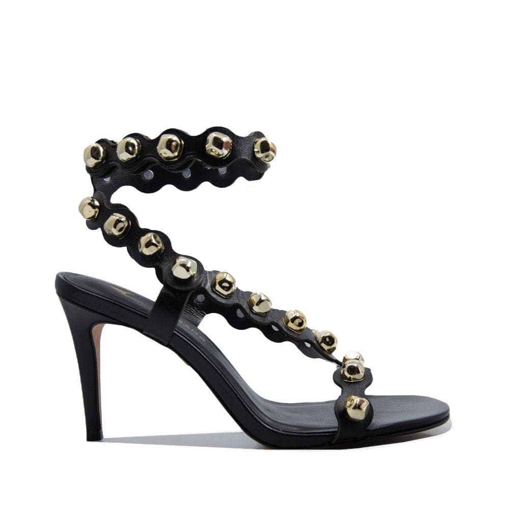 Sandalia Carrano Salto Alto com Aplicações