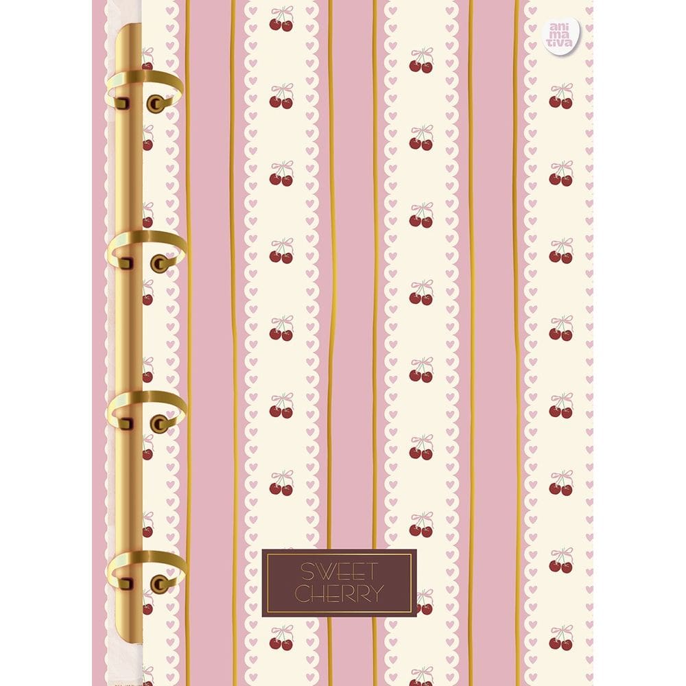 Caderno Argolado Colegial 160 Folhas Sweet Cherry 0201