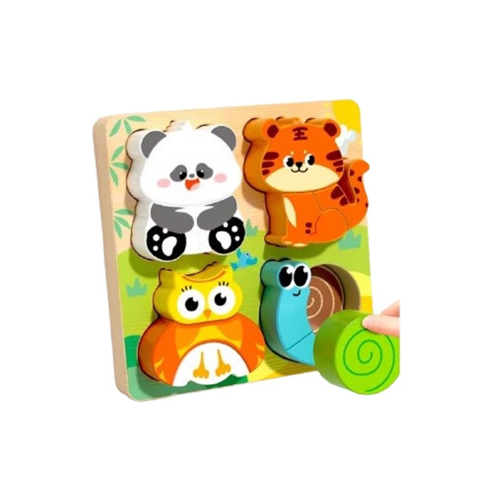 Quebra-Cabeça Infantil de Madeira 4 em 1 - Para o Seu Bebê