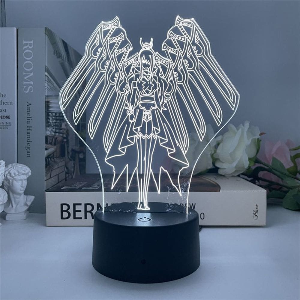 Luz noturna USB Fairy Tail Natsu Acrylic Color Changing