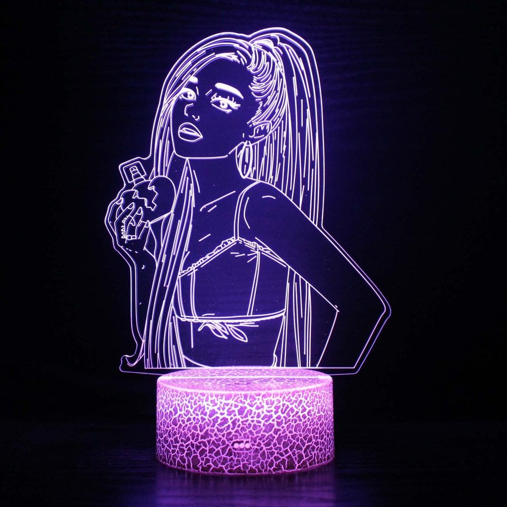 Luz noturna 3D Michael Jackson Rapper Music Star USB 5V