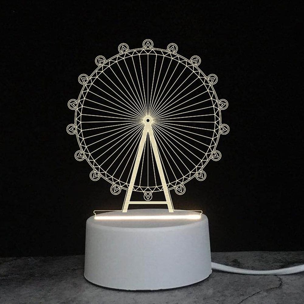 Camas românticas de dormir 3D com luz noturna Grand View Garden