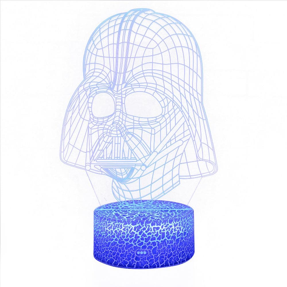 Luz noturna 3D Star Wars, LED colorido, acrílico, estéreo visual