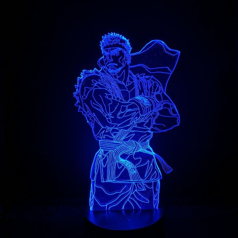 Luz noturna 3D Street Fighter em acrílico com base em ABS 5V 0,27 kg