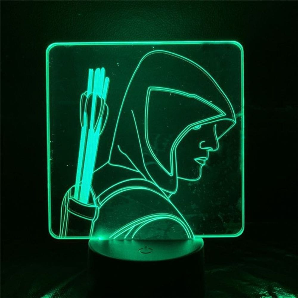 Estatueta Night Light USB League Green Arrow para crianças
