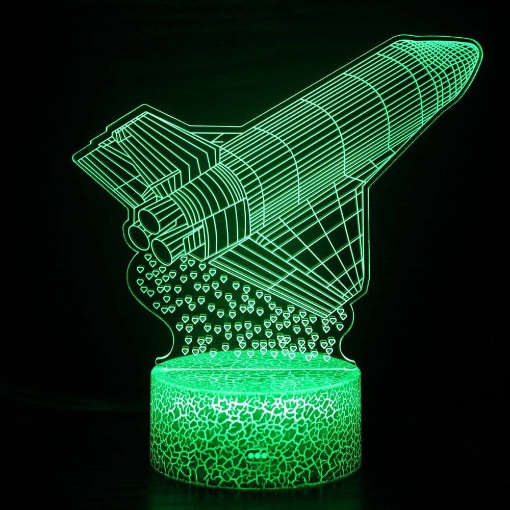 Luz noturna 3D Spaceship Rocket Astronaut LED Colorful Touch