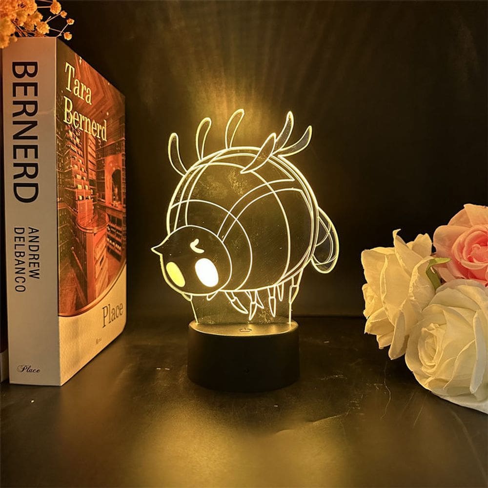 Boneca de anime Night Light 3D USB Hollow Knight Flying Bug