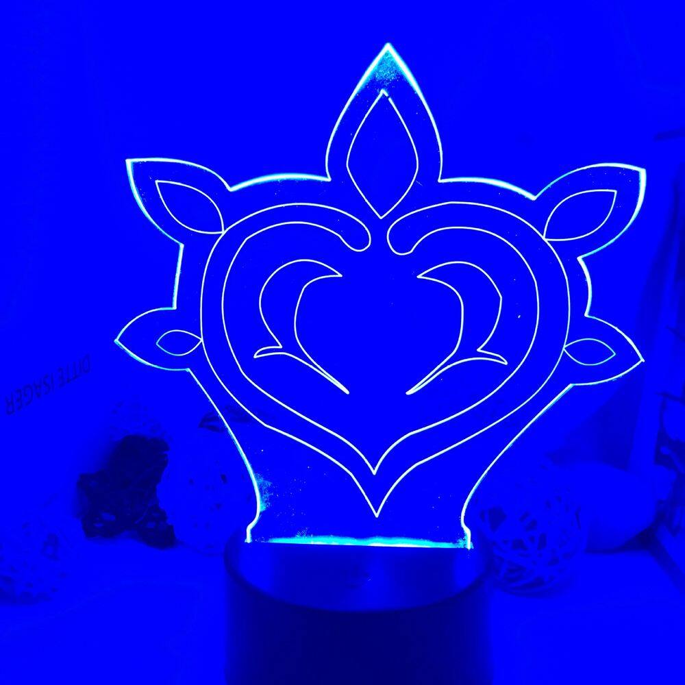 Luz noturna 3D Genshins Impacts Icon Colorful Smart Touch