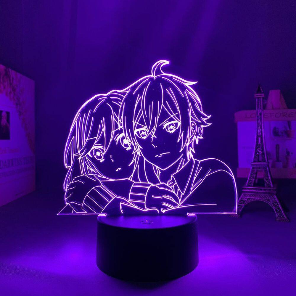 Luz noturna 3D Kujou e Miyamura Creative USB com acrílico