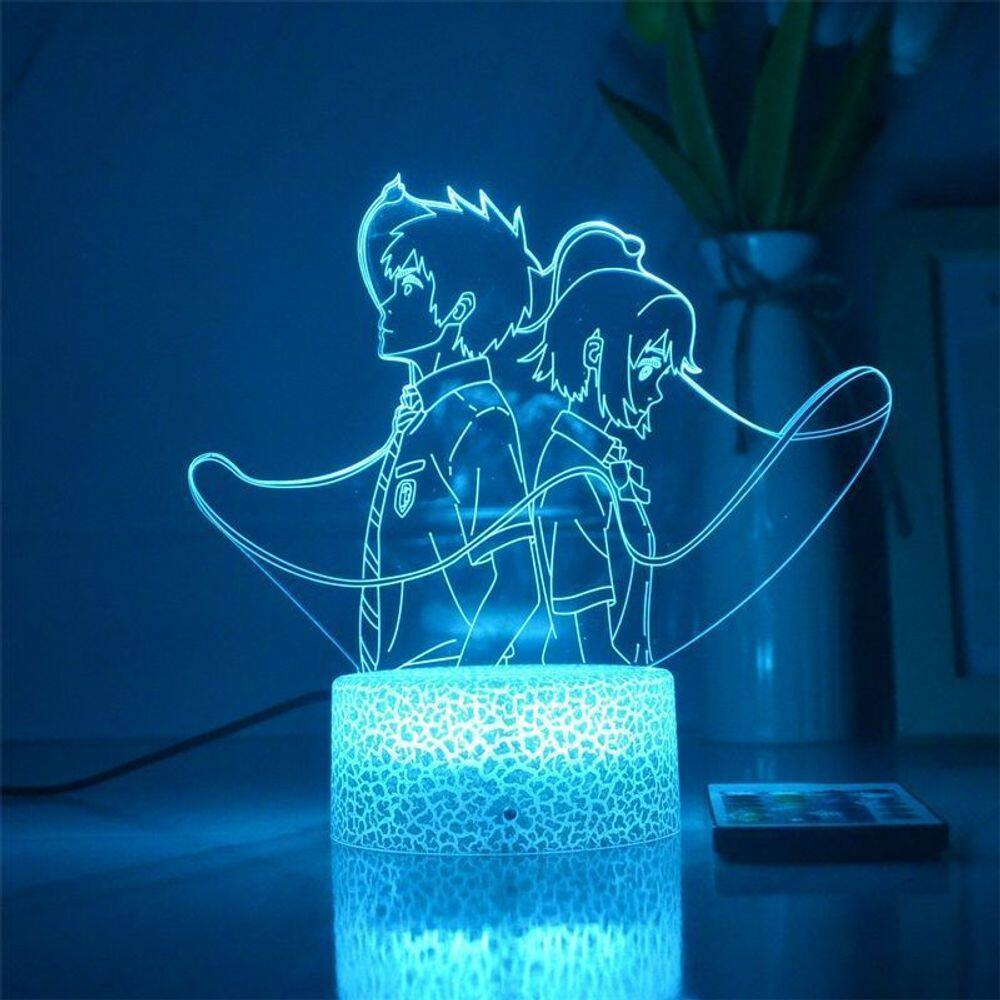 Estatueta 3D Night Light Your Name Taki Tachibana, Mitsuha