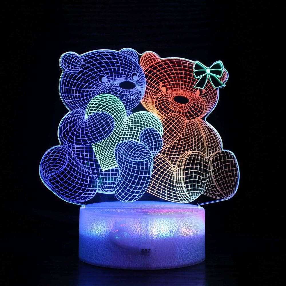 Candeeiro de mesa 3D Dia dos Namorados Natal Halloween Aniversário