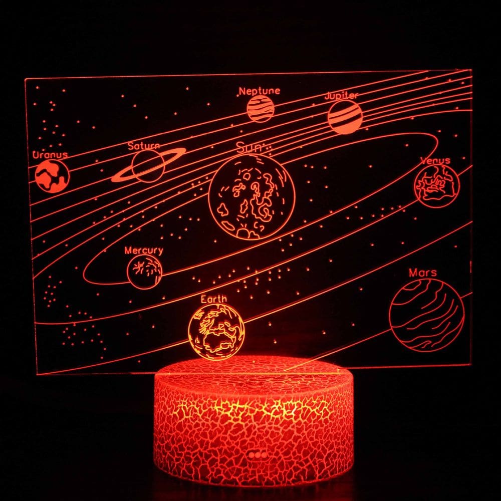 Lâmpada 3D Globe LED Light Creative Visual Night Light