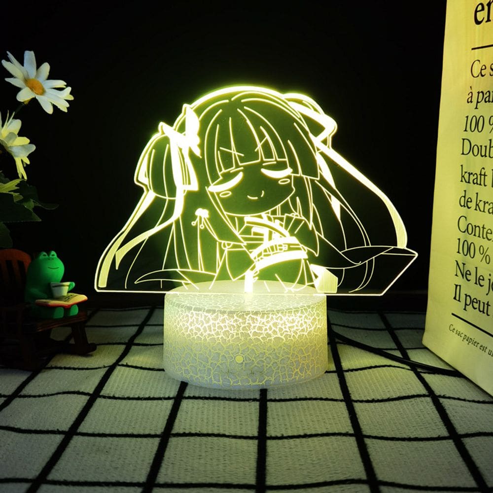 Luz noturna 3D Senren Banka Sougetsu Anime Recarregável