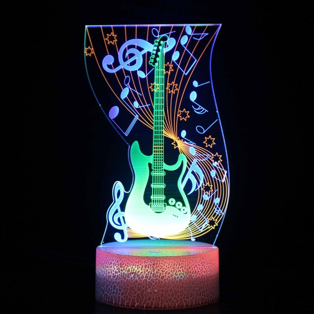 Luz noturna, música 3D, luz estéreo visual tricolor