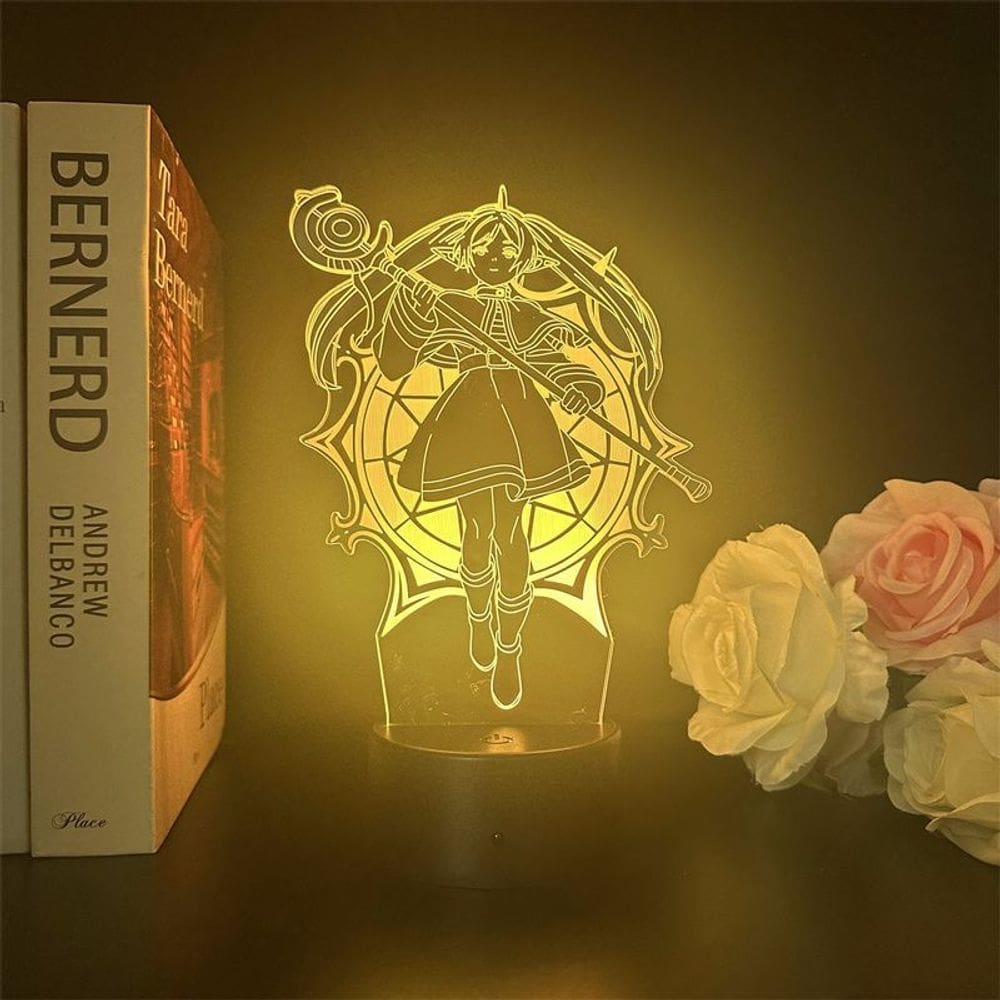 Luz noturna USB 3D transparente O funeral de um felino