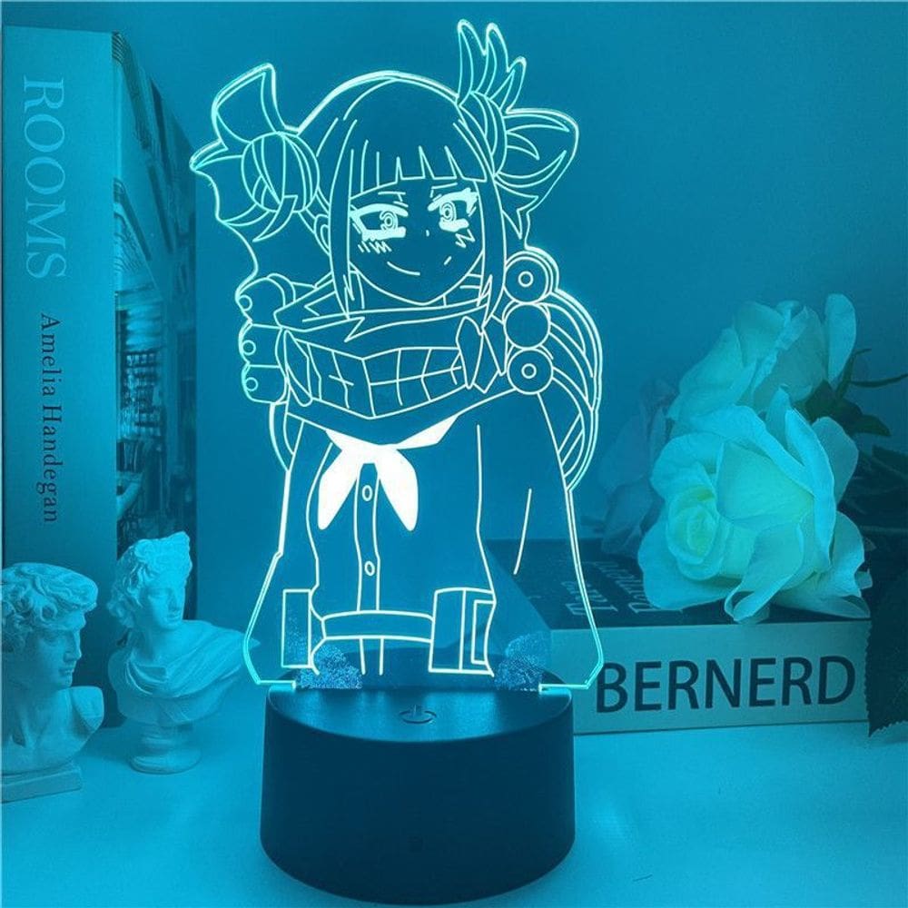 Luz noturna 3D USB Bakugo Katsuki Toga Himiko Frog Girl Anime
